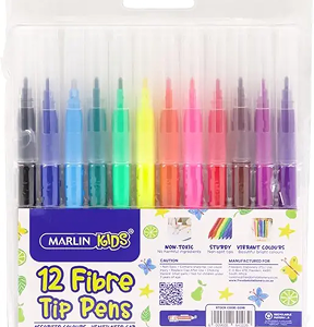 Marlin Kids Fibre Tip 12 Pens